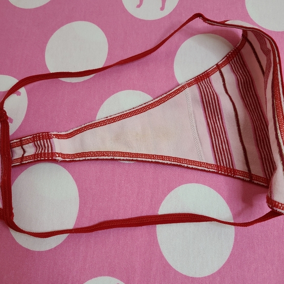 Rare VTG VS PINK Graphic Cotton Low Rise V-string Thong Panty Size Lg - Picture 4 of 6